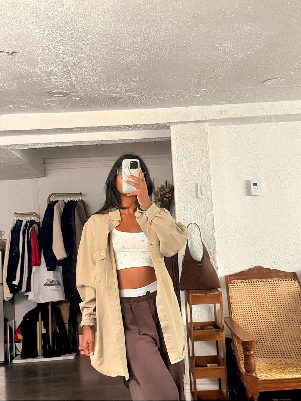Missguided Utility Jacket in Beige Size Small TALL Like New